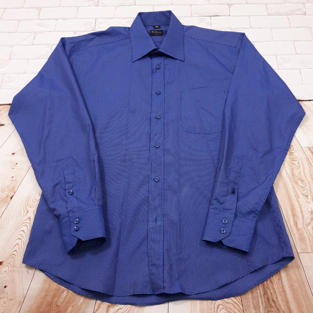 Paul Smith London Dress Shirt Mens Size 17 Cotton Blue Point Collar